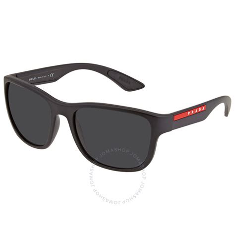 prada grey rectangular sunglasses pr ps01us dg05s0 59|Prada Grey Rectangular Sunglasses PR PS01US .